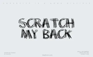 Scratch my back Font