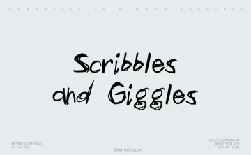Scribbles and Giggles Font