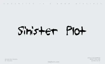 Sinister Plot Font