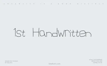1st Handwritten Font