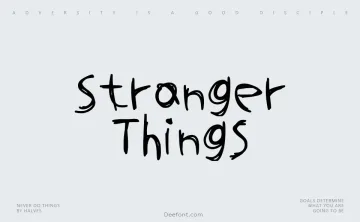 Stranger Things Typeface