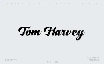 Tom Harvey Script Font