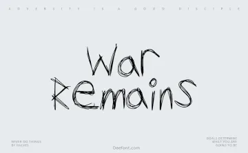 War Remains Font