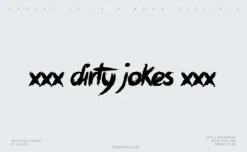 xxx Dirty Jokes xxx Font