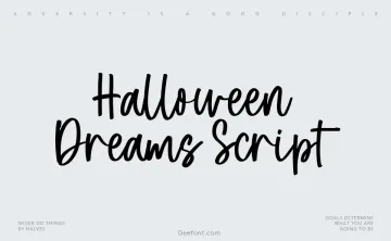 Halloween Dreams Script Font