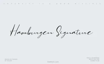 Hamburgen Signature Font