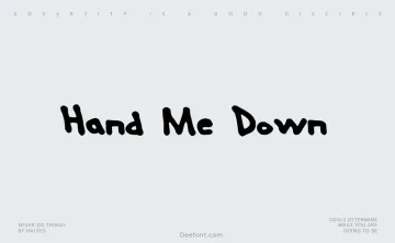 Hand Me Down Font