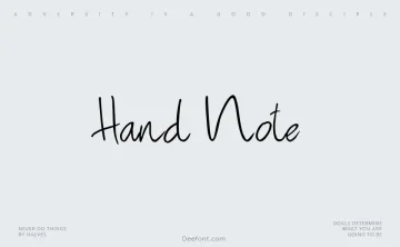 Hand Note Font