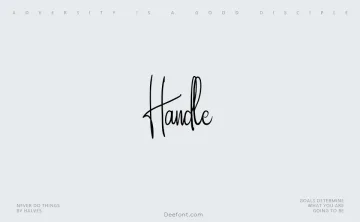 Handle Font