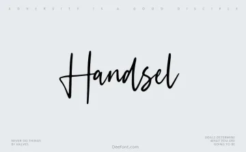 Handsel Font