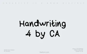 Handwriting 4 by CA Font