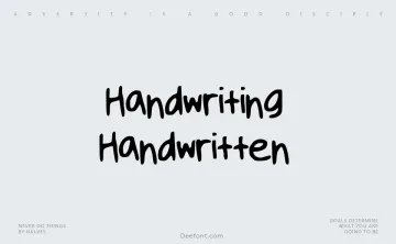 Handwriting Handwritten Font