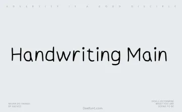Handwriting Main Font