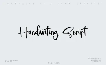 Handwriting Script Font