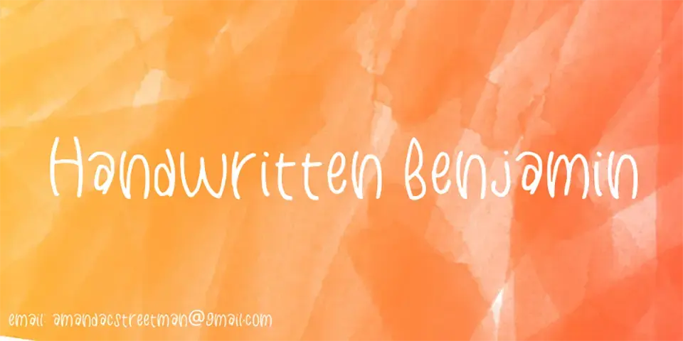 Handwritten Benjamin Font