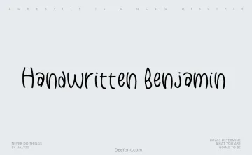 Handwritten Benjamin Font