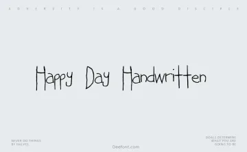 Happy Day Handwritten Font
