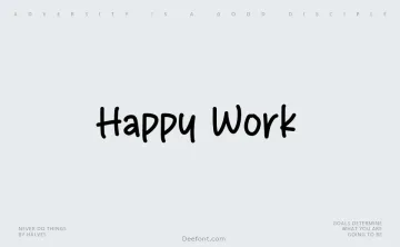 Happy Work Font