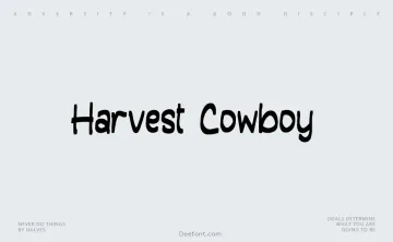 Harvest Cowboy Font