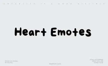 Heart Emotes Font