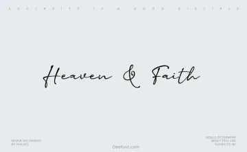 Heaven & Faith Script Font