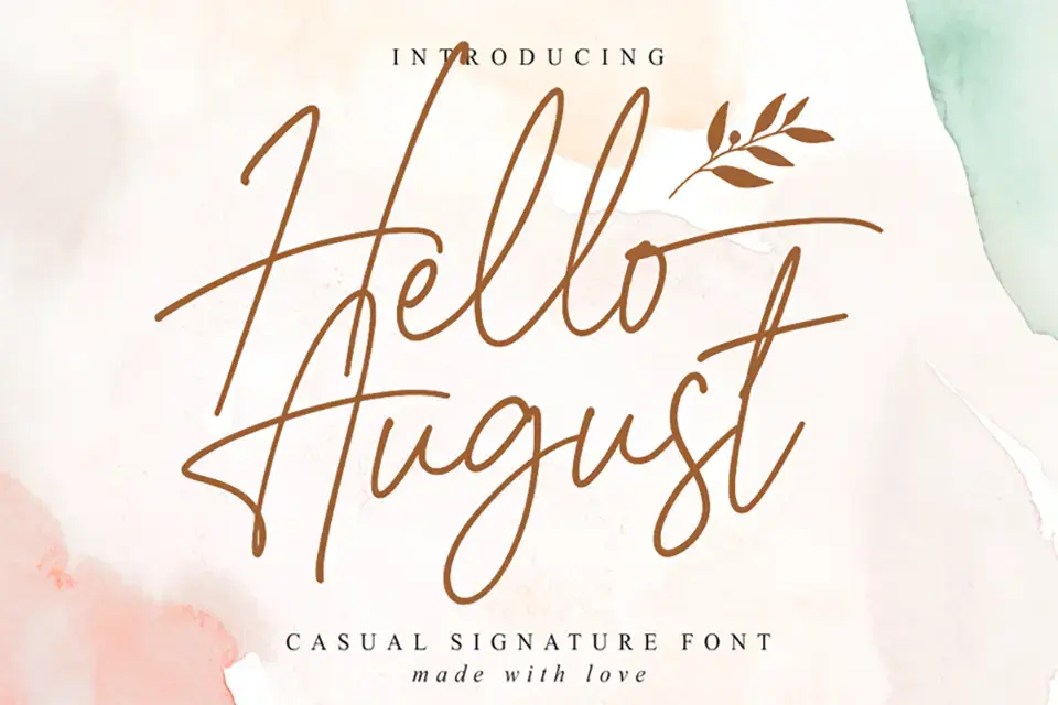 Hello August Font