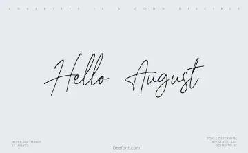 Hello August Font
