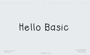 Hello Basic Font