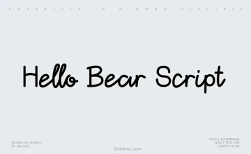 Hello Bear Script Font