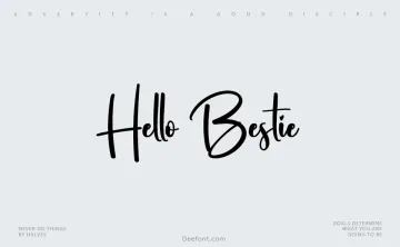Hello Bestie Font