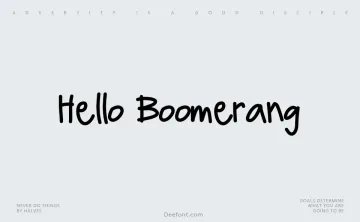 Hello Boomerang Font