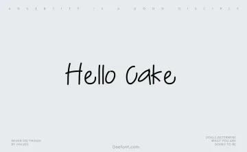 Hello Cake Font