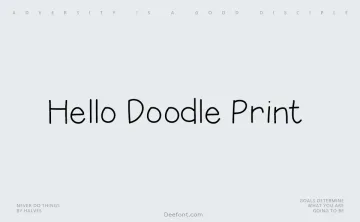 Hello Doodle Print Font