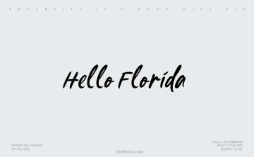 Hello Florida Font