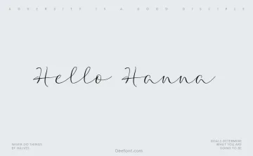 Hello Hanna Font