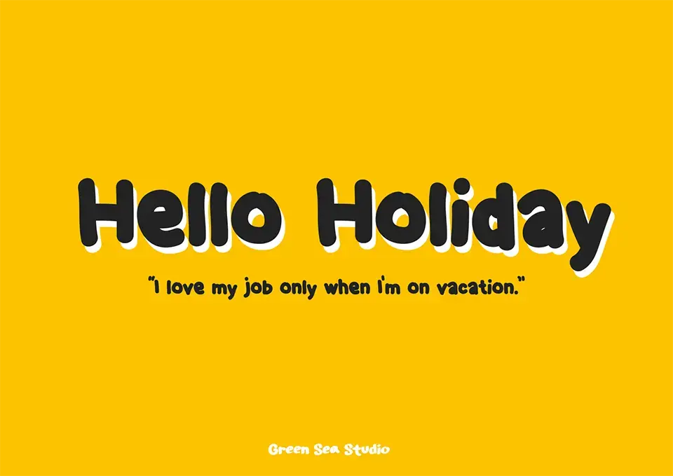 Hello Holiday Font