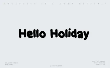 Hello Holiday Font