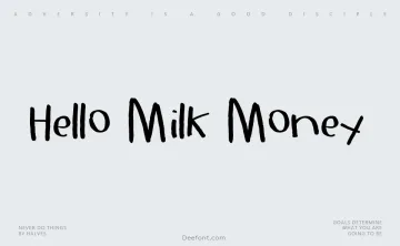 Hello Milk Money Font