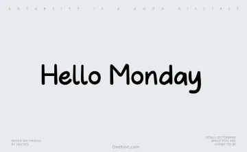 Hello Monday Font