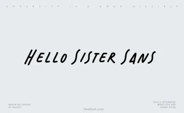 Hello Sister Sans Font