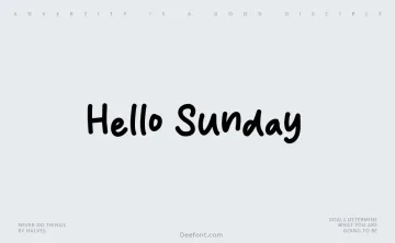 Hello Sunday Font