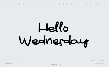 Hello Wednesday Font