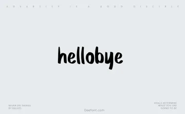 Hellobye Font