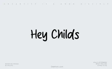 Hey Childs Font