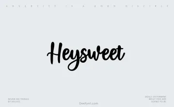 Heysweet Font