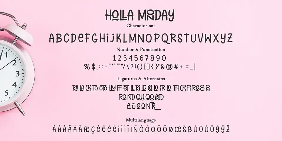 Holla Monday Font