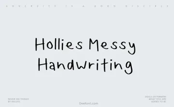 Hollies Messy Handwriting Font