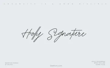 Holly Signature Font