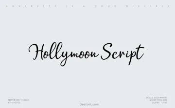 Hollymoon Script Font