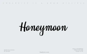Honeymoon Script Font
